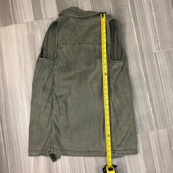 Marrakech Anthropologie Green Drapey Vest Small - Picture 7 of 8